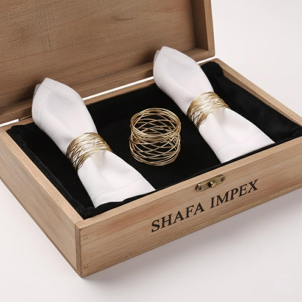 Set of 12 Napkin Rings, Metal Gold Round Napkin Rings Buckles for Table Decorations, Wedding, Dinner, Party, Set of 12